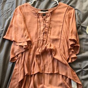 Forever 21 lace up blouse